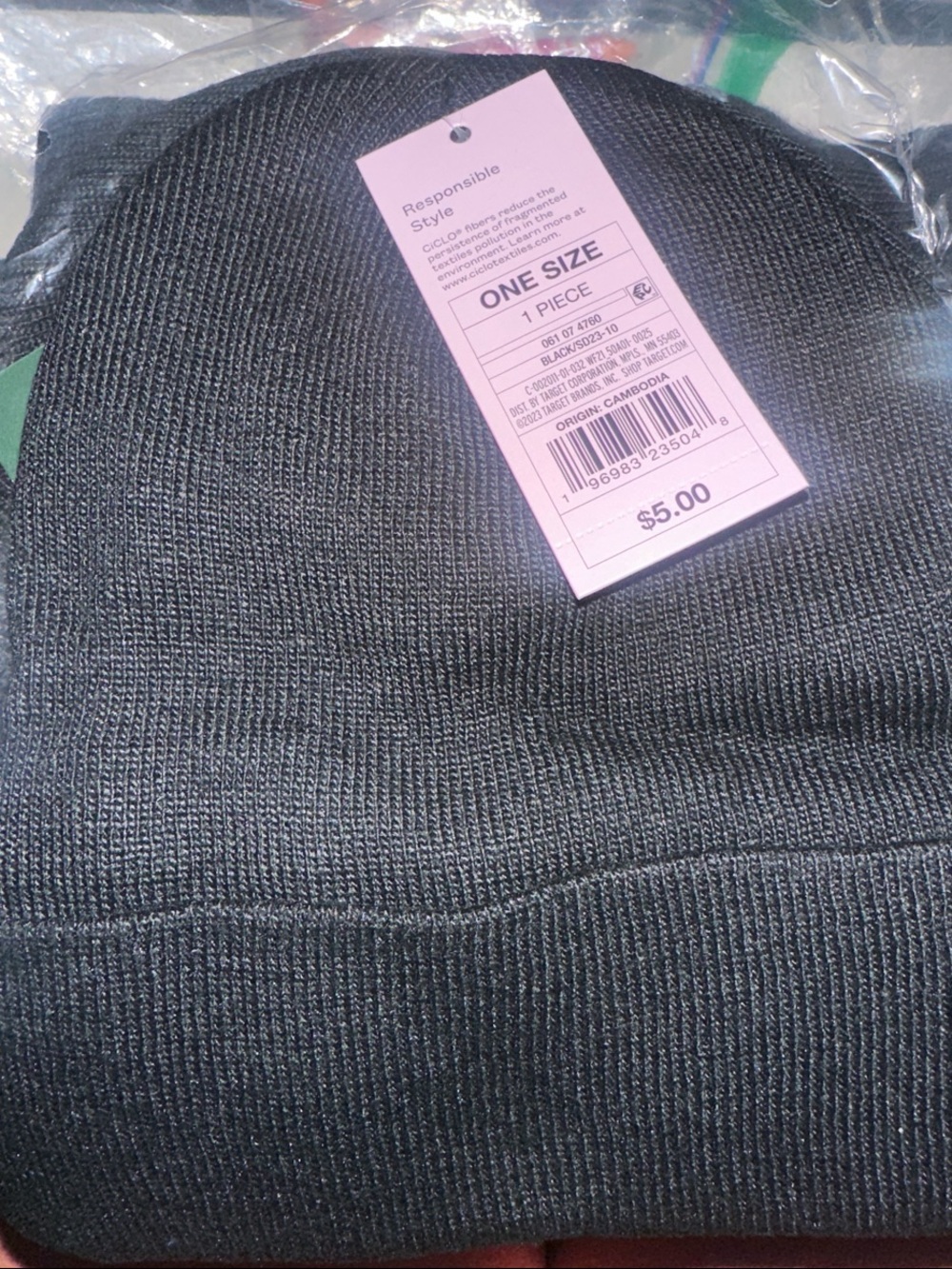 4 pk Men's Black Knit Beanie - One Size